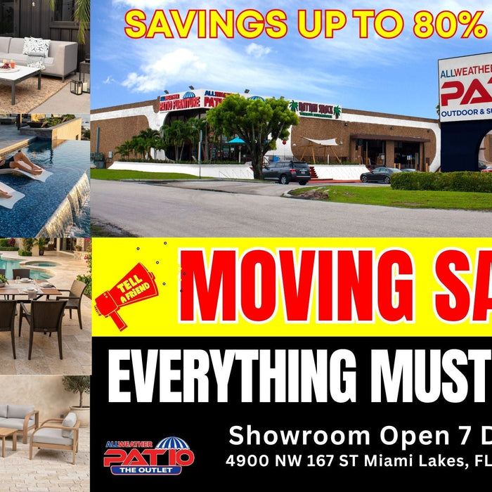 HUGE Moving Sale after 20 years! August 15 & 16. Everything must go! Allweather Patio / Rattan Shack, 4900 NW 167 St, Miami, FL 33014.
