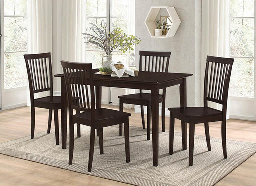 Gomez 5-piece Rectangular Dining Table Set Cappuccino image