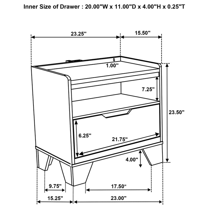 Henderson Nightstand with LED Lighting