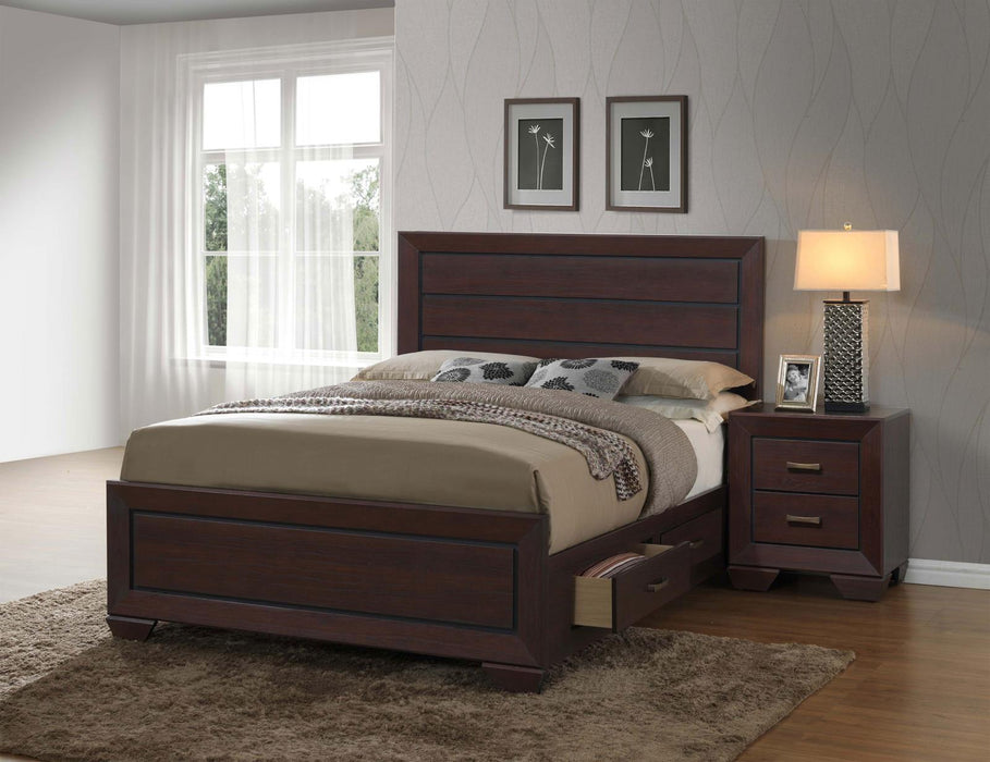 Kauffman Storage Bedroom Set with High Straight Headboard