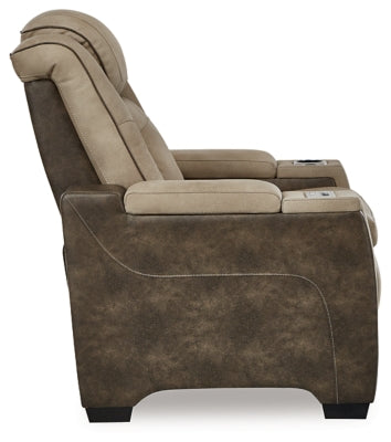 Ashley Furniture Next-Gen DuraPella Power Recliner with plush cushioning and modern design, shown from side angle.