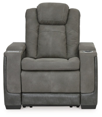 Ashley Furniture Next-Gen DuraPella Power Recliner with plush cushioning and modern design, shown from a head-on angle.