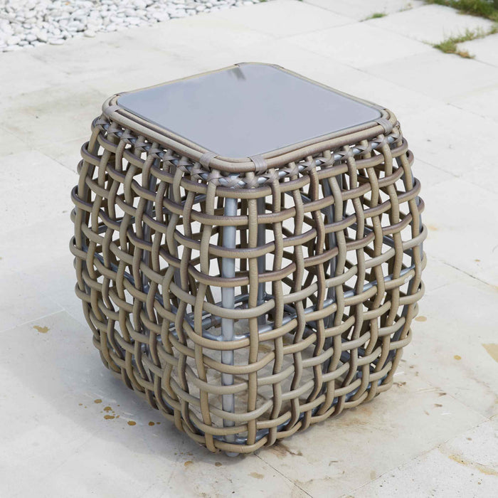 Dynasty Side Table with Glass