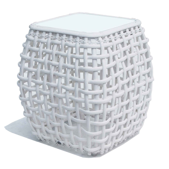 Dynasty Side Table with Glass