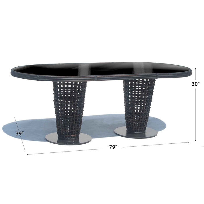 Dynasty 7-Piece Dining Set with Sunbrella Cushion