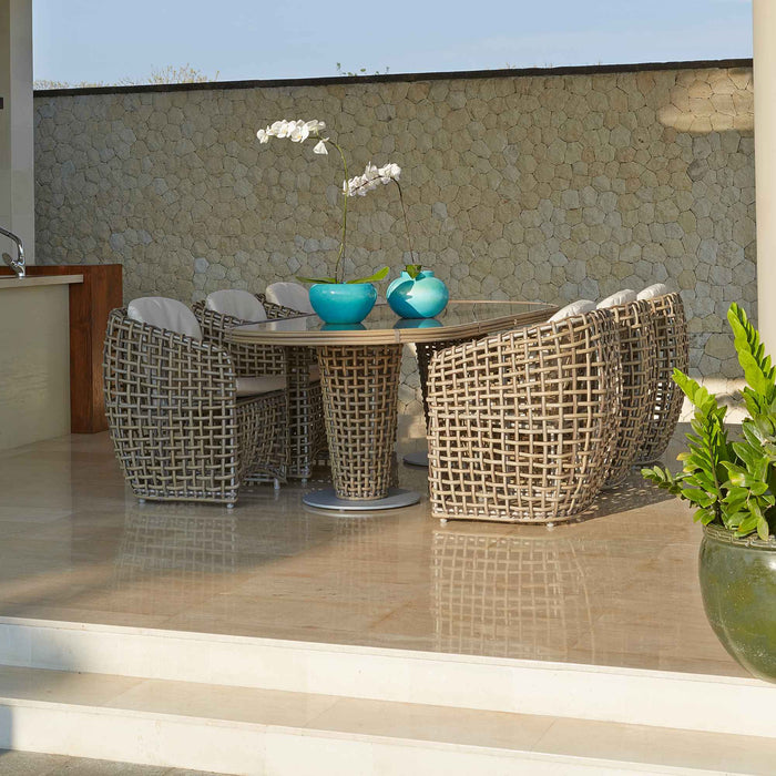 Dynasty 7-Piece Dining Set with Sunbrella Cushion