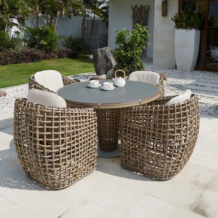 Dynasty 5-Piece Dining Set with Sunbrella Cushion