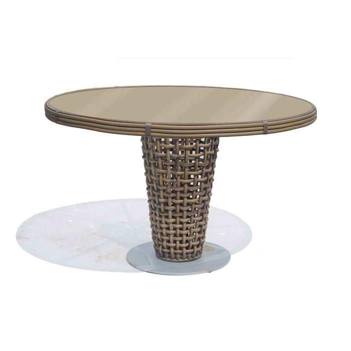 Dynasty Round Dining Table with Glass