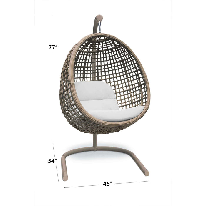 Dynasty Hanging Chair with Frame and Sunbrella Cushion