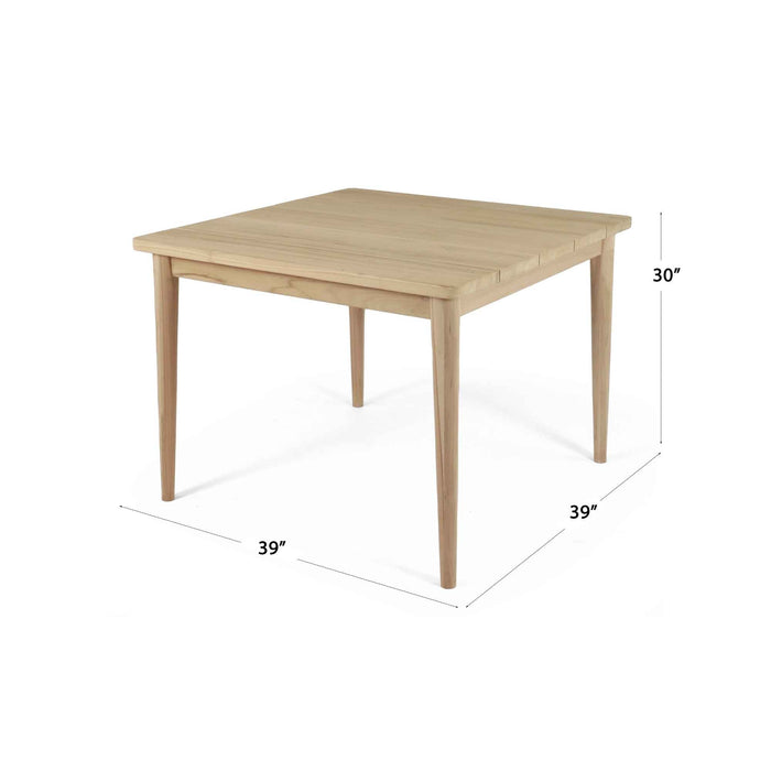 Krabi 5-Piece Square Dining Set with Sunbrella Cushions