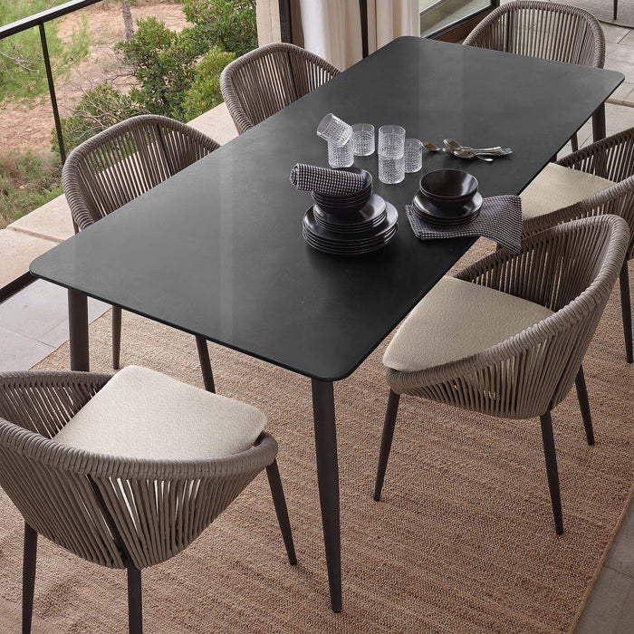 Rodona 7-Piece Rectangular Dining Set with Sunbrella Cushions