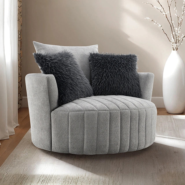 Hoople Channel Tufted Swivel Chair