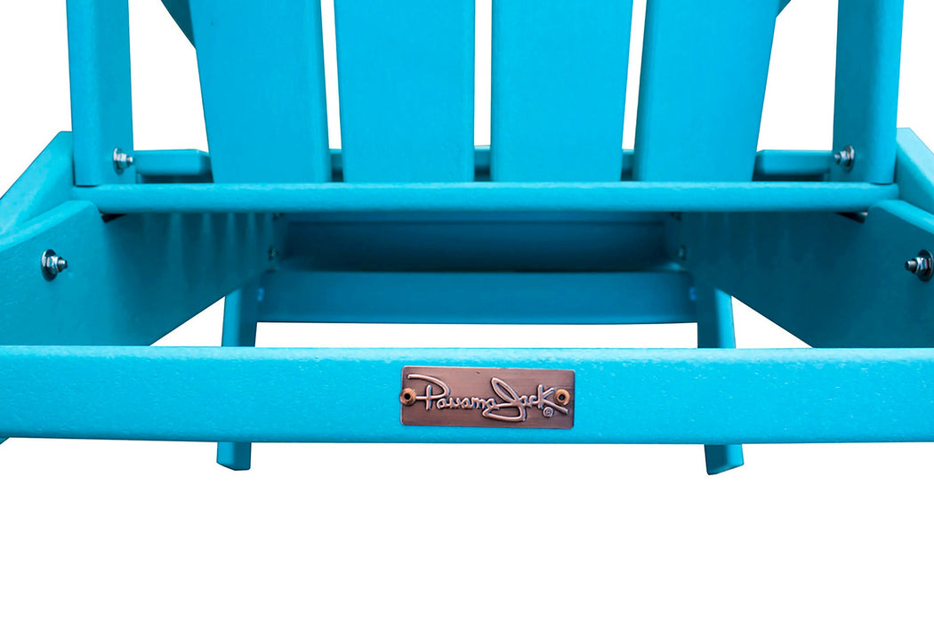 Panama Jack Polyresin Folding Teal Adirondack Chair