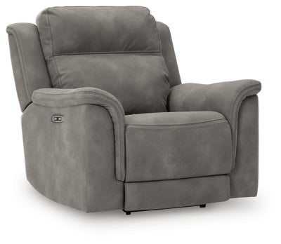 Ashley Furniture Next-Gen DuraPella Power Recliner in closed position, featuring plush upholstery and sleek design.