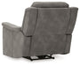 Ashley Furniture Next-Gen DuraPella Power Recliner with plush upholstery and ergonomic design, shown from the back view.