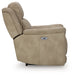 Ashley Furniture Next-Gen DuraPella power recliner with plush upholstery and side control panel, shown from the side view.