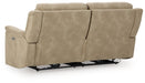 Ashley Furniture Next-Gen DuraPella Power Reclining Sofa with plush cushions and reclining seats, shown from the back.