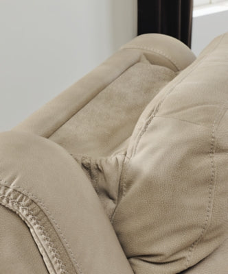 Ashley Furniture Next-Gen DuraPella Power Reclining Sofa with plush cushions and adjustable headrests, showcasing modern comfort.