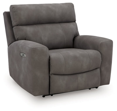 Ashley Furniture Next-Gen DuraPella Power Recliner in dark brown leather with plush cushioning and modern design.