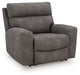 Ashley Furniture Next-Gen DuraPella Power Recliner in dark brown leather with plush cushioning and modern design.