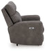 Ashley Furniture Next-Gen DuraPella power recliner with plush upholstery and sleek design, shown from a side angle.
