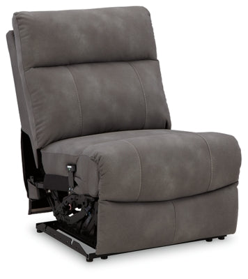 Ashley Furniture Next-Gen DuraPella Power Reclining Sectional with plush cushions and modern design, shown from an angled closed view.