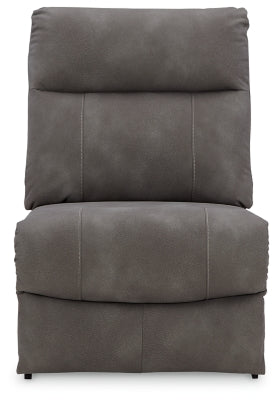Ashley Furniture Next-Gen DuraPella power reclining sectional with plush cushions and modern design, shown from the head-on angle.