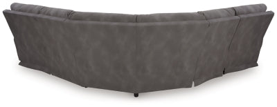 Ashley Furniture Next-Gen DuraPella power reclining sectional with plush cushions and modern design, featuring a back view in the image.