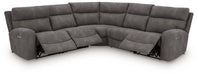 Ashley Furniture Next-Gen DuraPella Power Reclining Sectional with plush cushions and modern design, open view showing reclining features.