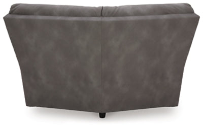 Ashley Furniture Next-Gen DuraPella power reclining sectional with plush cushions and modern design, shown from the back view.