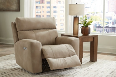 Open Next-Gen DuraPella Power Recliner by Ashley Furniture, featuring plush cushioning and a sleek, modern design.