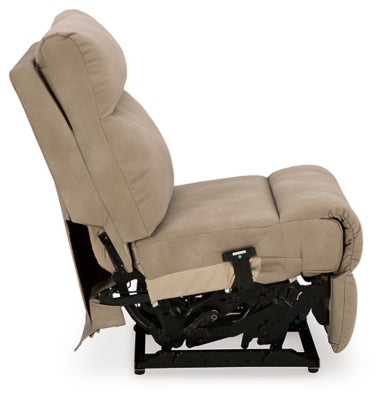 Ashley Furniture Next-Gen DuraPella power reclining sectional with plush cushions and modern design, shown from the side.