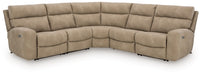Ashley Furniture Next-Gen DuraPella power reclining sectional with plush cushions and modern design, shown in a closed position.