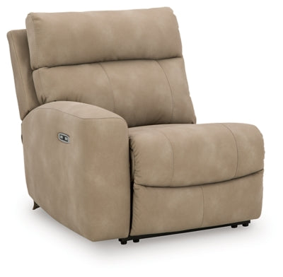 Ashley Furniture Next-Gen DuraPella power reclining sectional shown from an angle, featuring plush cushions and modern design.