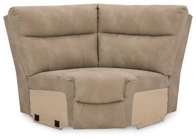 Ashley Furniture Next-Gen DuraPella power reclining sectional with plush cushions and modern design, shown from the head-on angle.