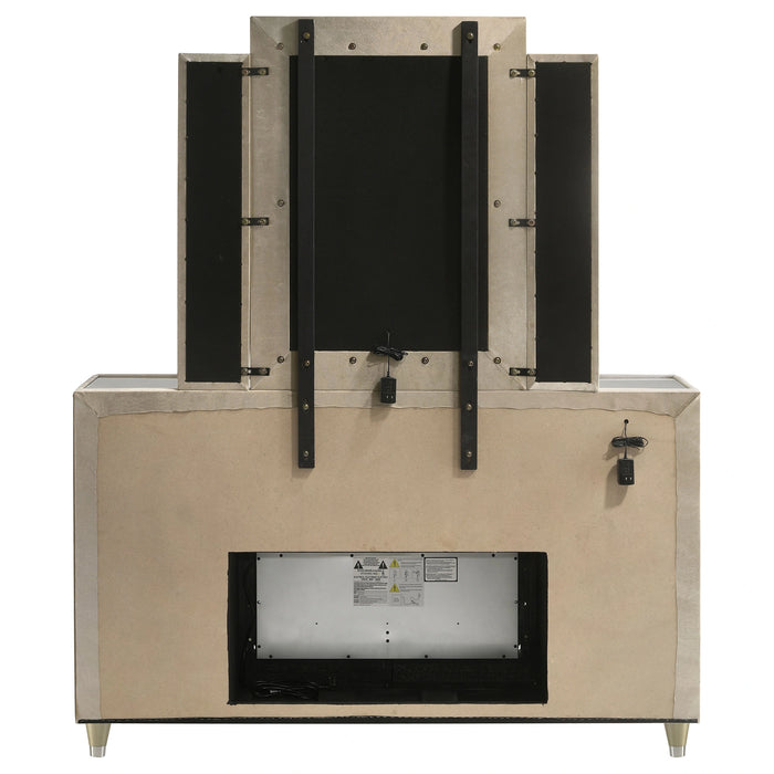 Lorient LED Dresser with LED Mirror and Flame Visualizer