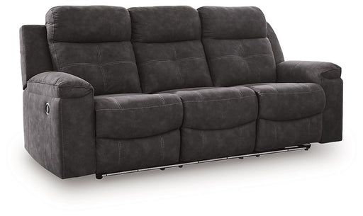 Ashley Furniture Brysonview reclining sofa in a living room setting, showing plush cushions and reclining feature from an angled view.