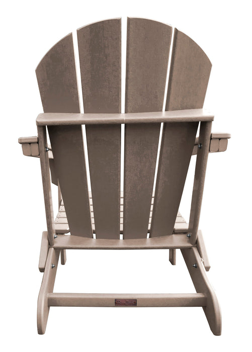 Panama Jack Polyresin Folding Taupe Adirondack Chair