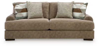Ashley Furniture Jayne Park sofa with plush fabric and modern design, shown from a head-on angle.