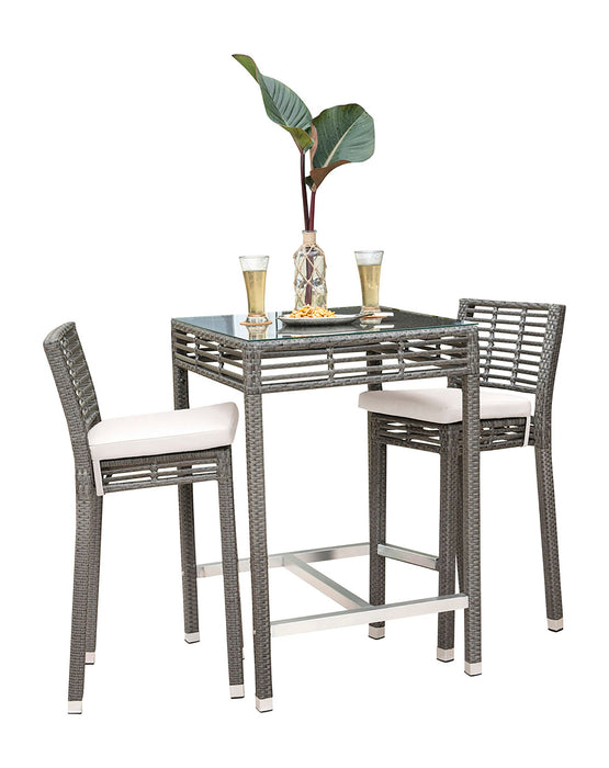 Panama Jack Graphite 3-Piece Pub Set with Cushions