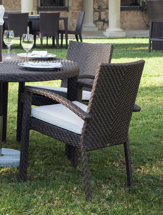 Atlantis 5-Piece Square Dining Arm Chair Set with Cushions