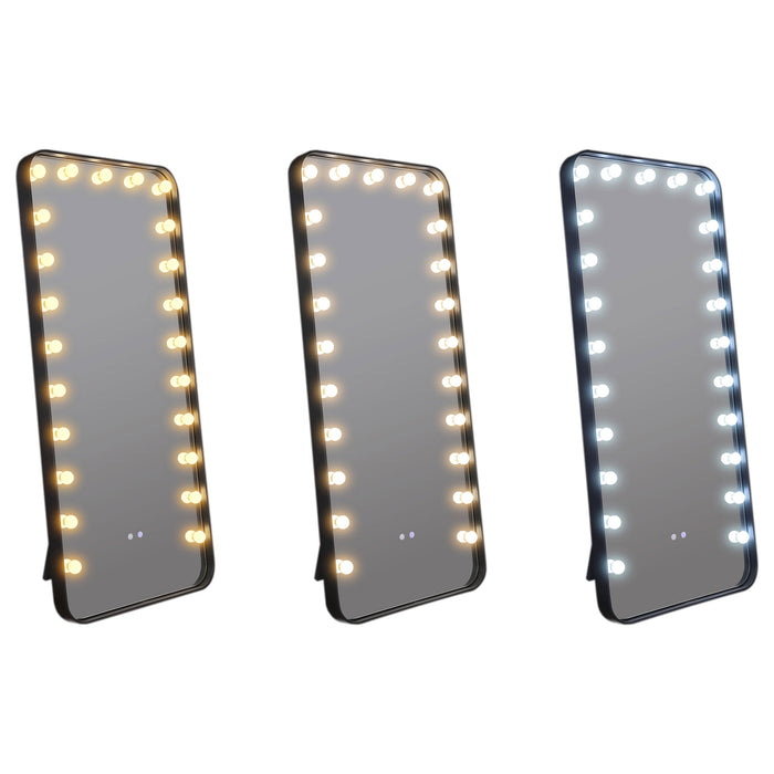 Canton Standing Mirror with LED Lighting and Bluetooth Speaker