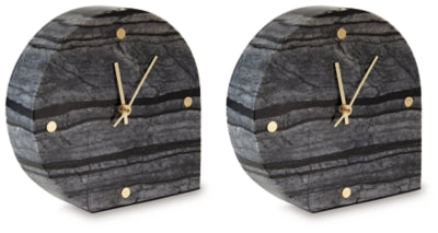 Ashley Furniture Janmour Table Clock set of two, stylish table top accessories with modern design, perfect for home decor.