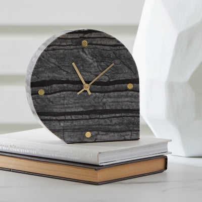 Set of two Ashley Furniture Janmour table clocks, stylish tabletop accessories with modern design and clear clock faces.