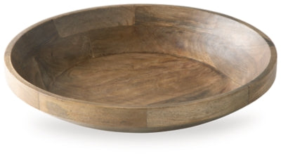 Ashley Furniture Clayburg Bowl, round ceramic bowl with textured design, perfect for serving or decorative use.