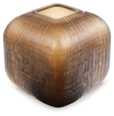 Ashley Furniture Capard Vase, decorative ceramic vase with a textured finish, featuring a sleek, modern design suitable for home decor.