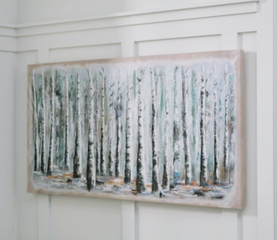 Ashley Furniture Calbert Wall Art featuring a modern abstract design suitable for contemporary home decor.