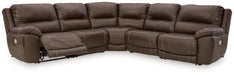 Ashley Furniture Dunleith power reclining sectional with plush cushions and modern design, perfect for a comfortable living room.