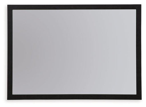 Ashley Furniture Danziar bedroom mirror with a sleek, modern design, featuring a rectangular reflective surface and stylish frame.