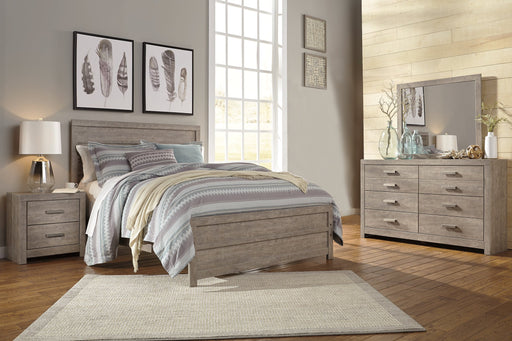 Ashley Furniture Culverbach youth bedroom set featuring a bed, dresser, and nightstand in a modern design.